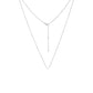 Adjustable White Gold Chain Necklace 16 - 18 inches
