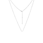 Load image into Gallery viewer, Adjustable White Gold Chain Necklace 16 - 18 inches
