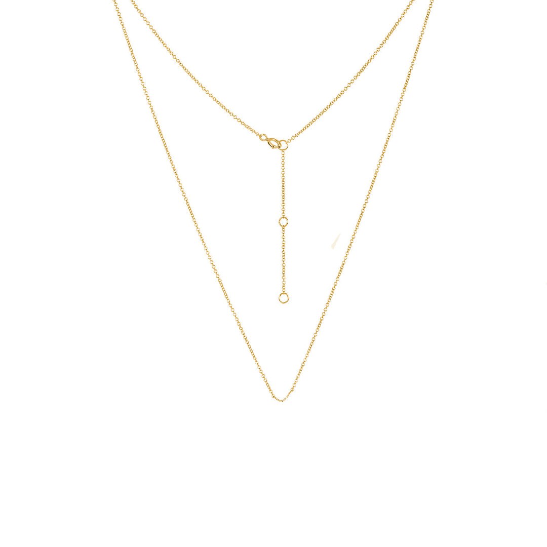 Adjustable White Gold Chain Necklace 16 - 18 inches