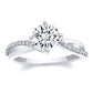 Single Round Blue Sapphire Infinity Engagement Ring