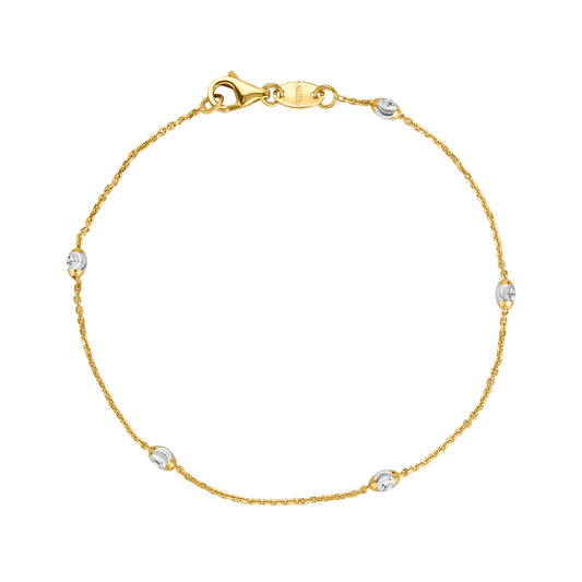 White Gold Ball Anklet