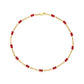 14kt Red Crystal Anklet