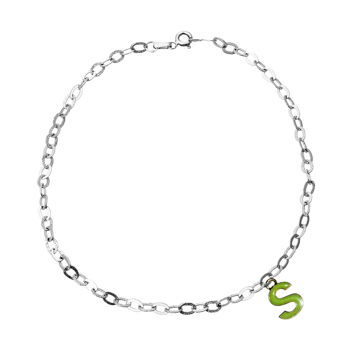 Nehita white gold s charm anklet