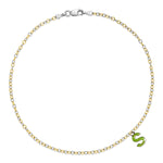 Load image into Gallery viewer, Two Tone Gold S Charm Anklet
