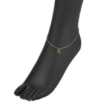 Load image into Gallery viewer, Nehita White Gold S Charm Anklet
