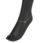 Load image into Gallery viewer, Nehita Two Tone Blue Daisy Charm Anklet
