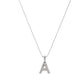 Rose Gold 18k A Initial Diamond Necklace