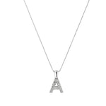 Load image into Gallery viewer, Rose Gold 18k A Initial Diamond Necklace
