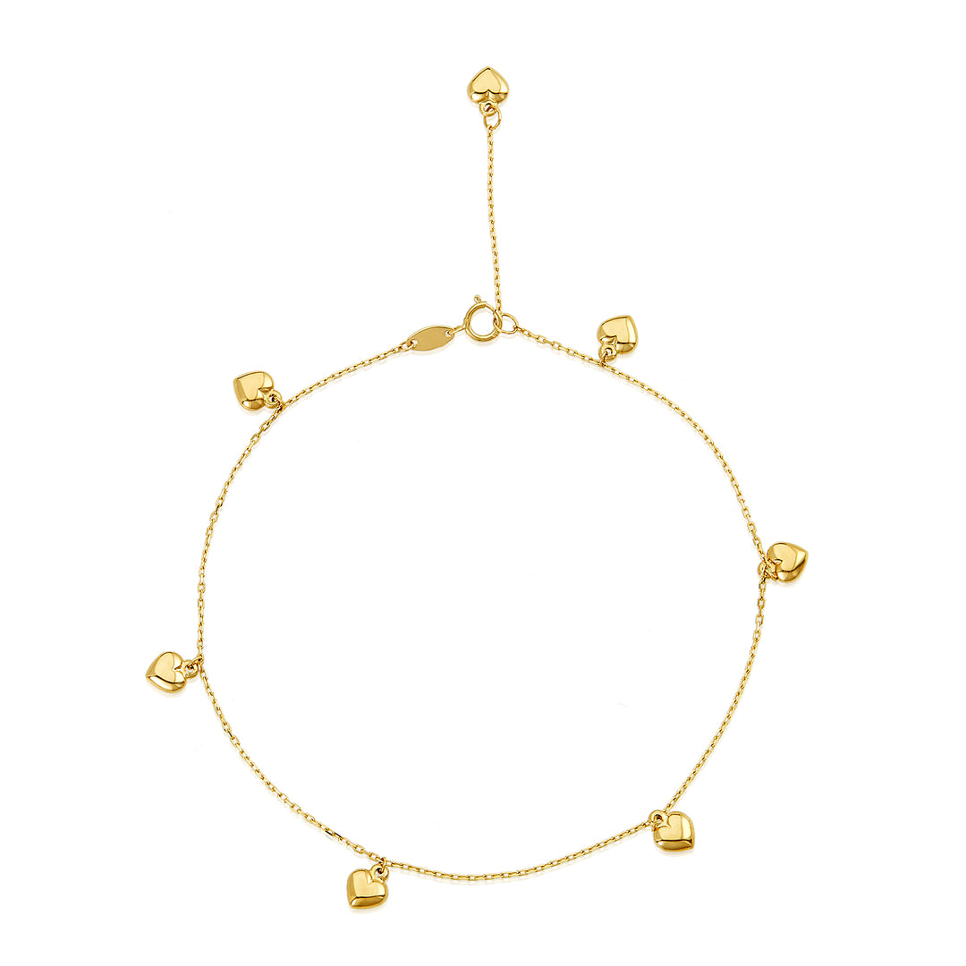 Nehita Heart Charm Anklet