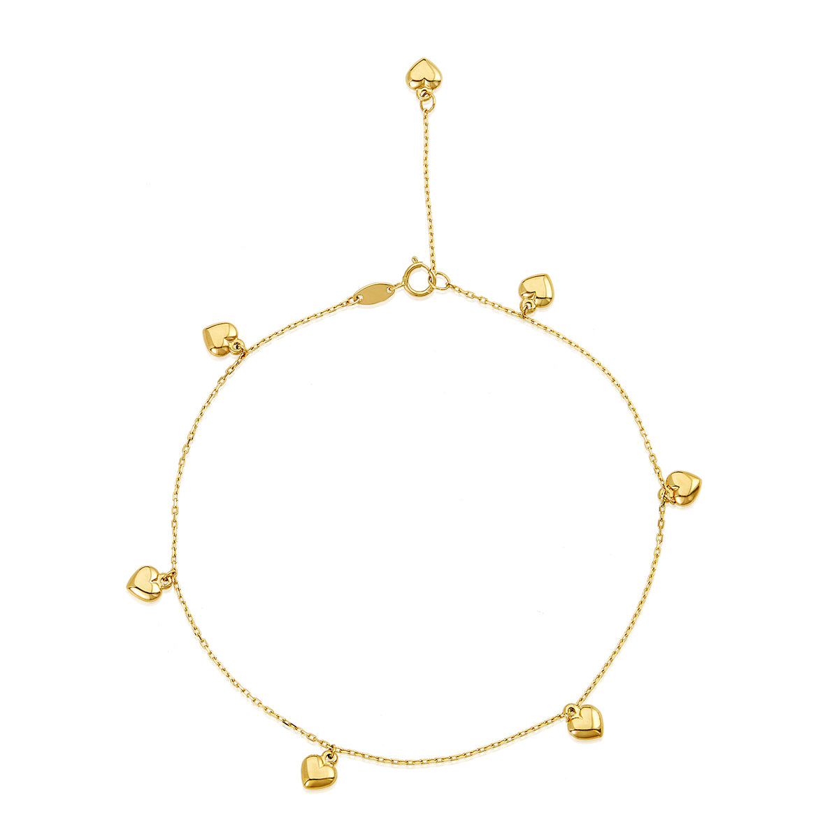 Nehita heart charm anklet