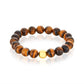 14 Karat Gold Ball Tiger Eye Bracelet