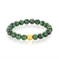 14 Karat Gold Ball Ruby Zoisite Bracelet
