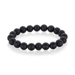 Load image into Gallery viewer, 14 Karat Cross Charm Faceted Black Onyx Bracelet
