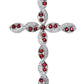 Ruby & Diamond Cross Pendant