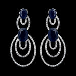Load image into Gallery viewer, First Impression Custom Collection ~ Diamond &amp; Sapphire Earring
