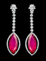 Load image into Gallery viewer, First Impression Custom Collection ~ Diamond &amp; Ruby Earring
