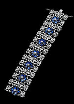 Load image into Gallery viewer, First Impression Custom Collection ~ Diamond &amp; Sapphire Bracelet
