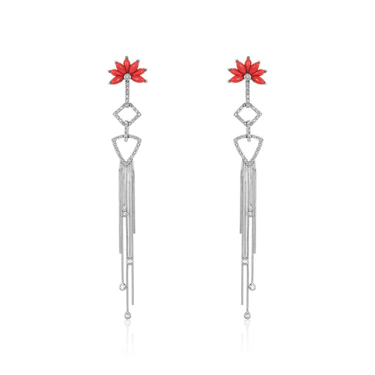 Grace Raindrop & Coral Earring