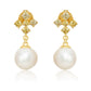 Yellow Sapphire Pearl Earrings