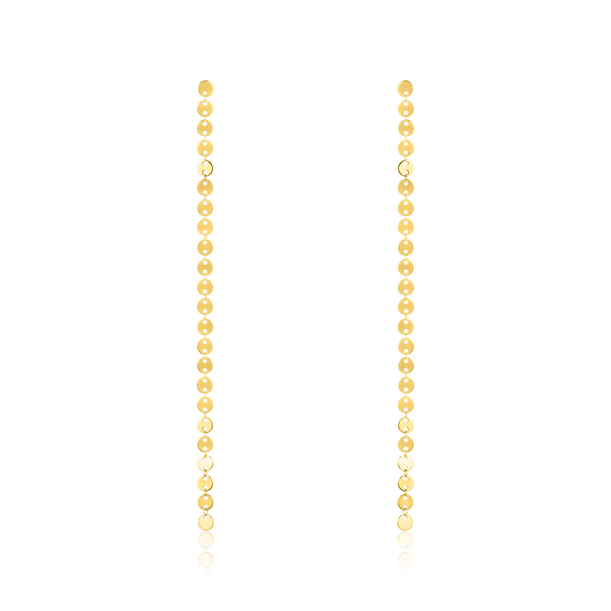 White gold endless circle earring