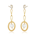 Load image into Gallery viewer, Nehita Gina Yellow Gold Pearl Earrings

