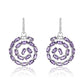 Squirl Amethyst & Diamond Earring