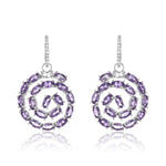Load image into Gallery viewer, Squirl Amethyst &amp; Diamond Earring
