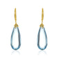 Tear Drop Blue Topaz & Diamond Earring