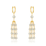 Load image into Gallery viewer, pearl and diamond earrings
