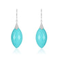 Blue Coral & Diamond Earrings