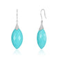 Blue Coral & Diamond Earrings