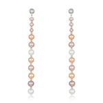 Load image into Gallery viewer, Nehita Yellow Gold Graduating Pastel Pearl Earrings
