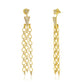 Triple Strand Pav'e Triangle Jacket Diamond Earring
