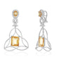 Criss Cross Citrine Diamond Earring