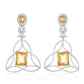 Criss Cross Citrine Diamond Earring