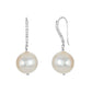 Diamond Pearl Drop Earrings