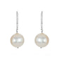 Diamond Pearl Drop Earrings