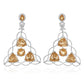 Mega Criss Cross Citrine Diamond Earring