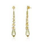 Load image into Gallery viewer, Spiral Lemon Topaz &amp; Diamond Earrings

