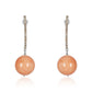 Drop Coral Earring & Champagne Diamond