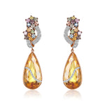 Load image into Gallery viewer, Multi Sapphire, Citrine &amp; Diamond Earring
