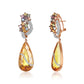 Multi Sapphire, Citrine & Diamond Earring
