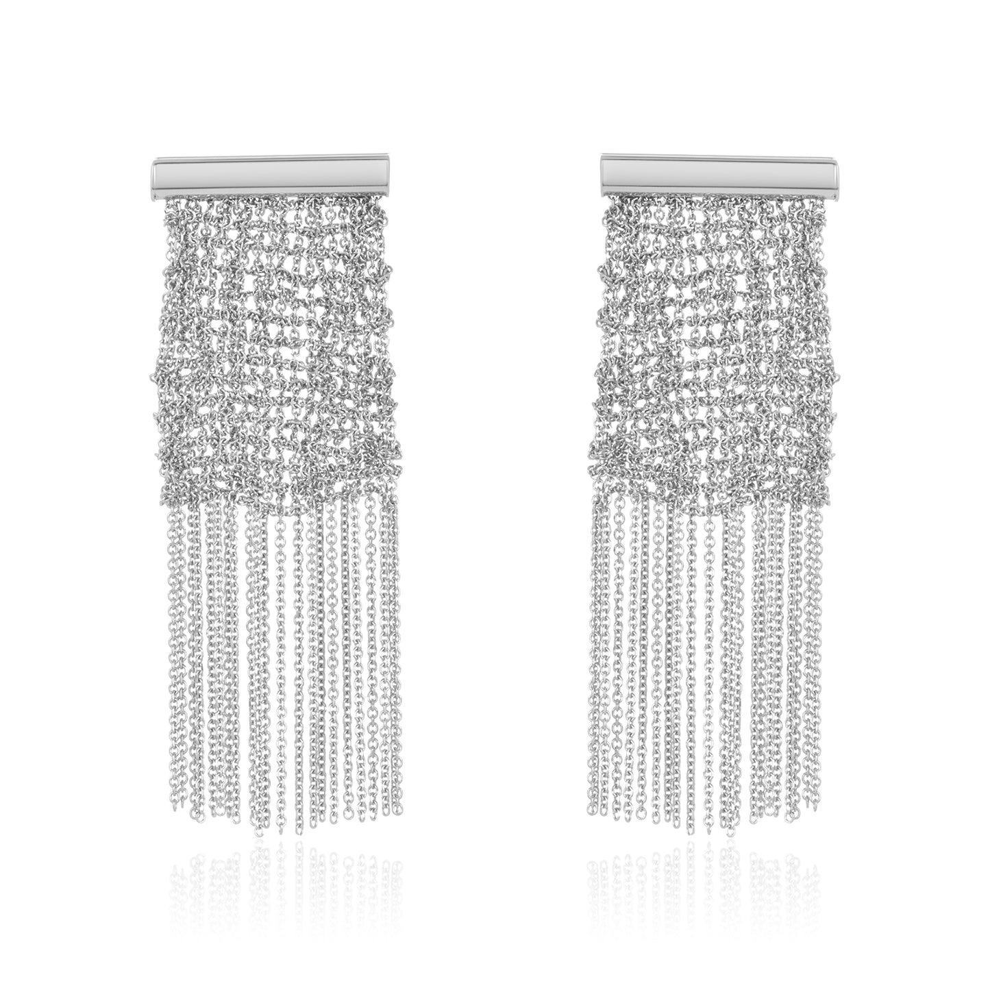 Grand Drizzle White Gold Earrings