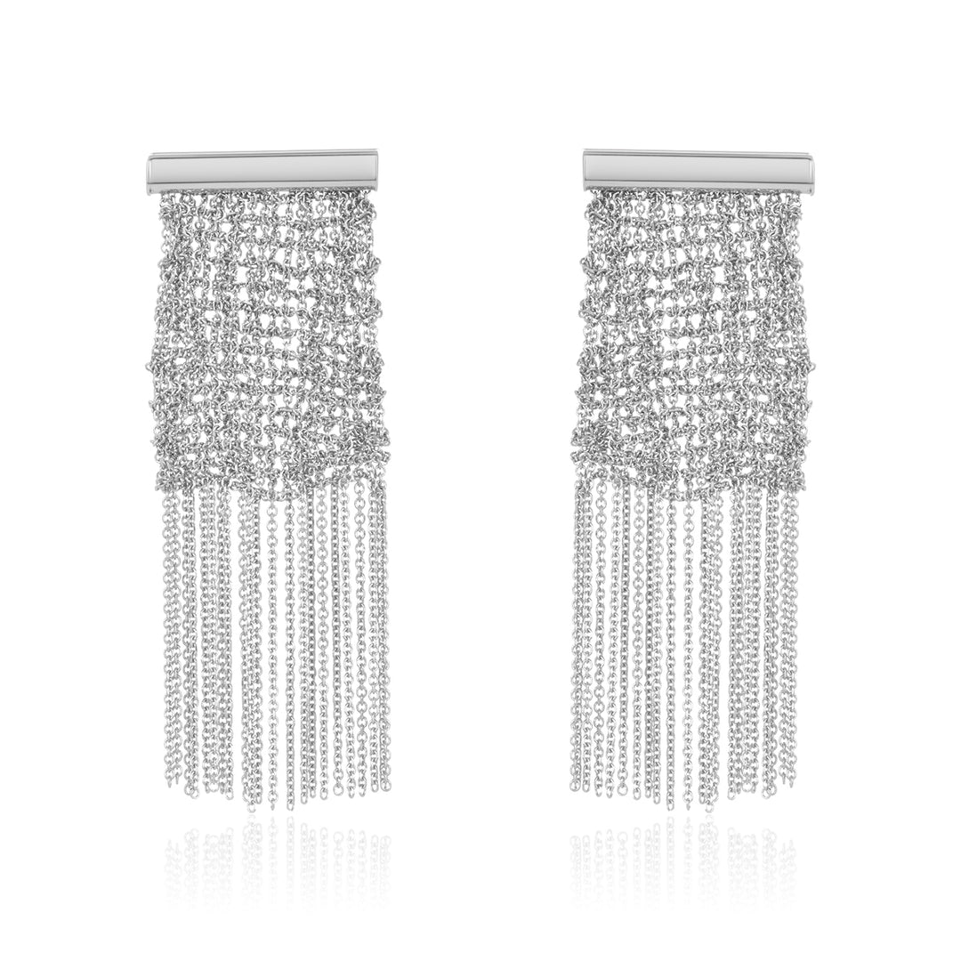 Grand Drizzle White Gold Earrings