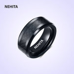 Load image into Gallery viewer, Nehita 7.5mm  Brush Hammered Tungsten Band
