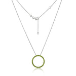 Load image into Gallery viewer, Eternity Peridot Birthstone Pendant ~ Ausgust Birthstone
