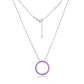 Eternity Amethyst Birthstone Pendant ~ February Birthstone