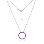 Load image into Gallery viewer, Eternity Amethyst Birthstone Pendant ~ February Birthstone
