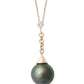 Rose Gold Tahitian Pearl & Diamond Necklace