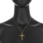 Load image into Gallery viewer, Enamel Citrine Cross Pendant
